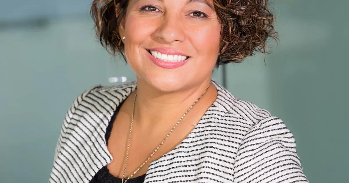 businesswoman in office smiling