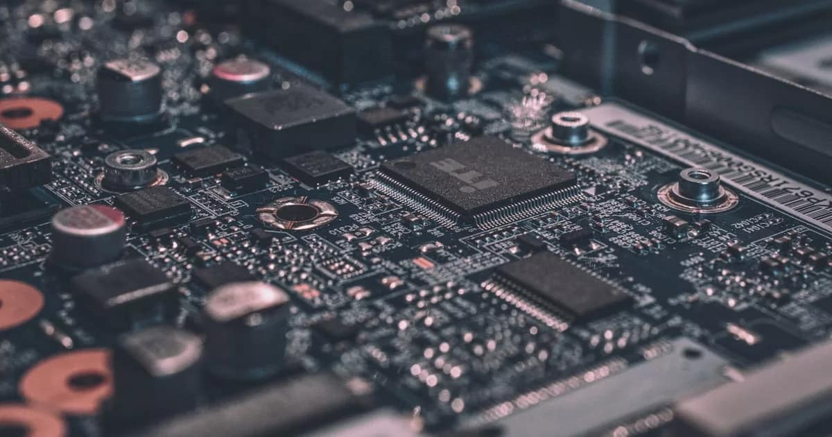 circuit board close-up macro