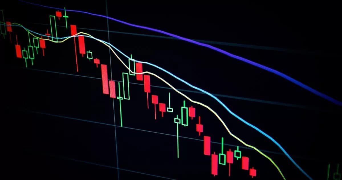 stock market trading charts screen