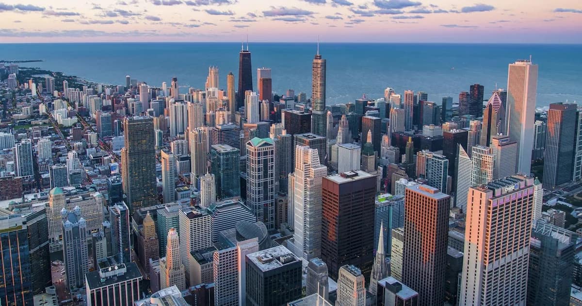 Chicago Illinois lakefront skyline