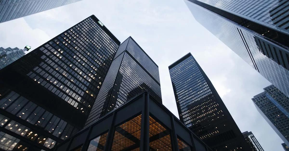 modern corporate building lobby