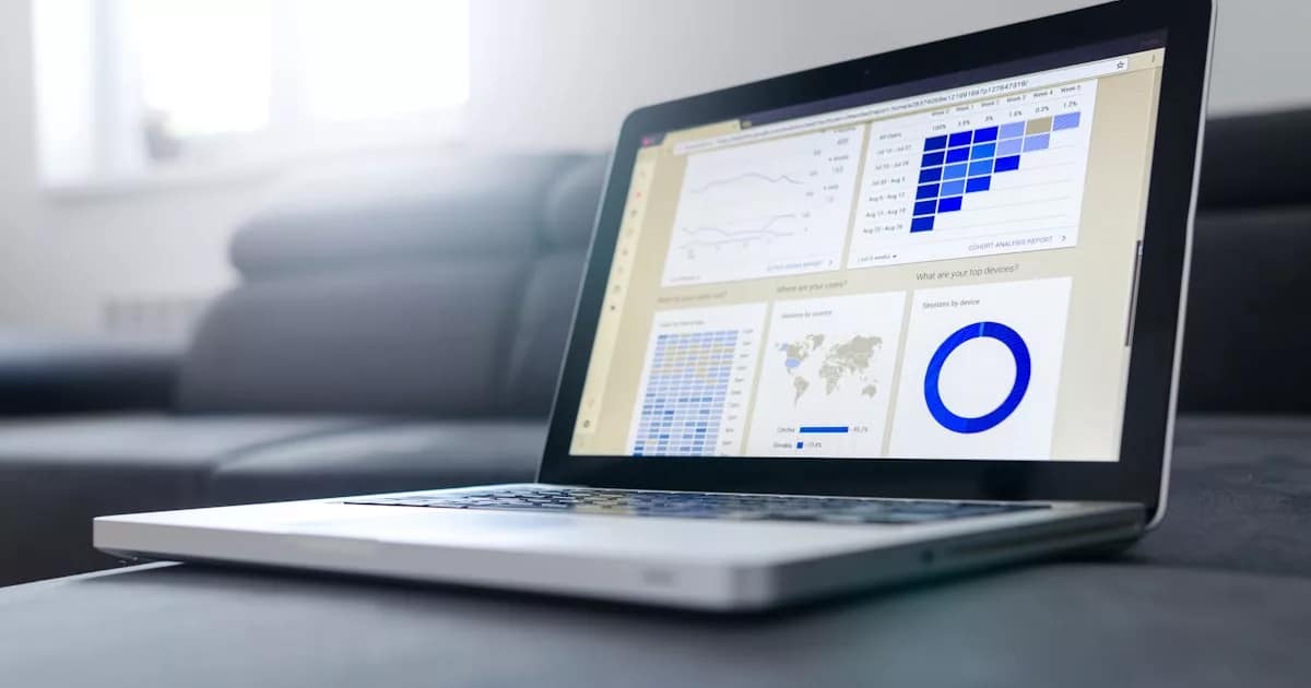 business analytics graph screen