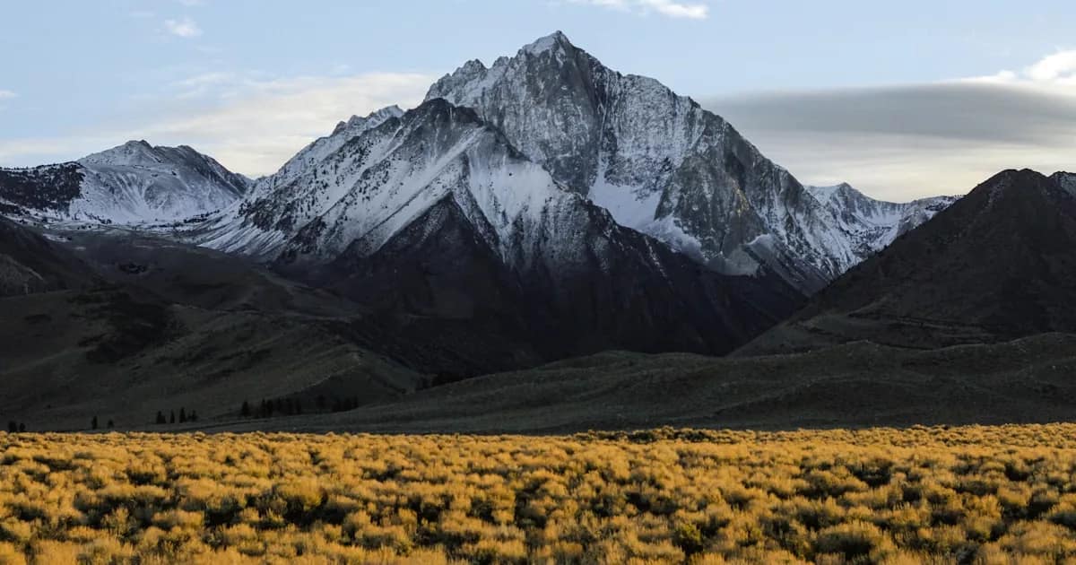 snow-capped mountain peaks