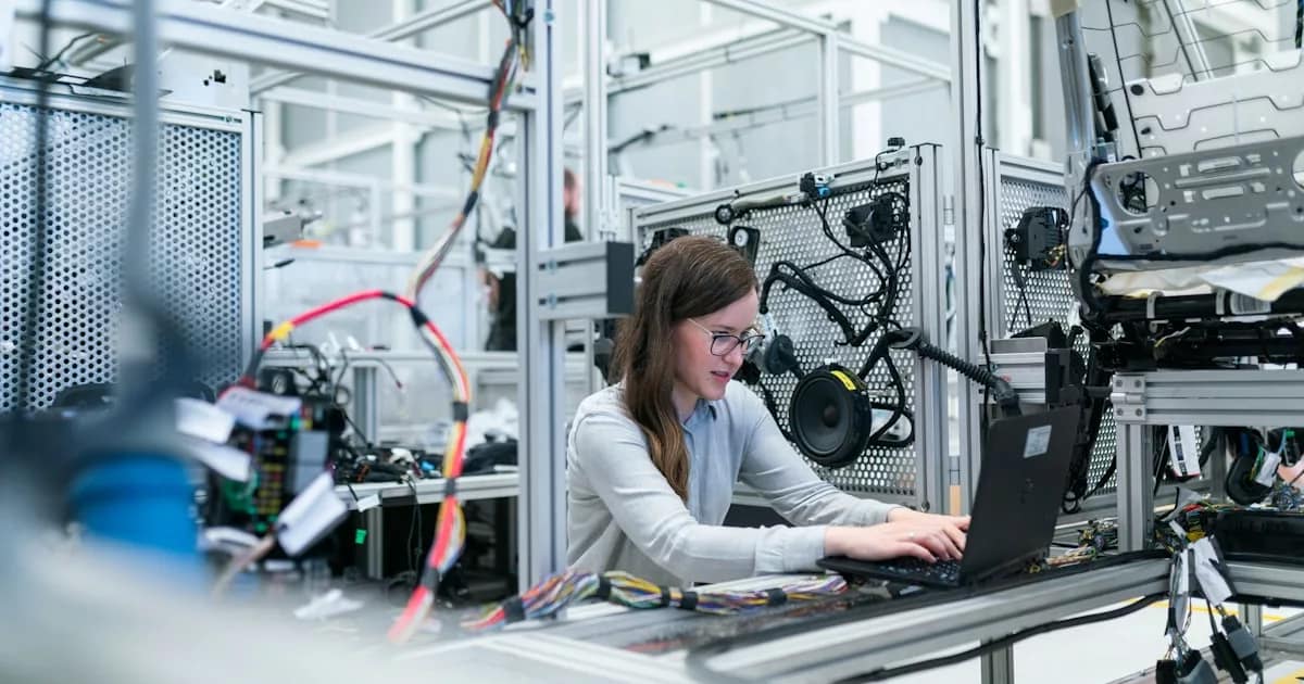 person working on laptop tech