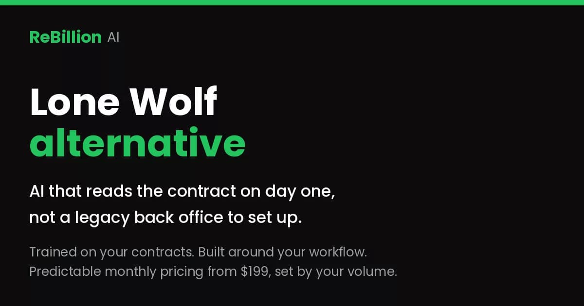Lone Wolf alternative 2026 AI transaction coordination