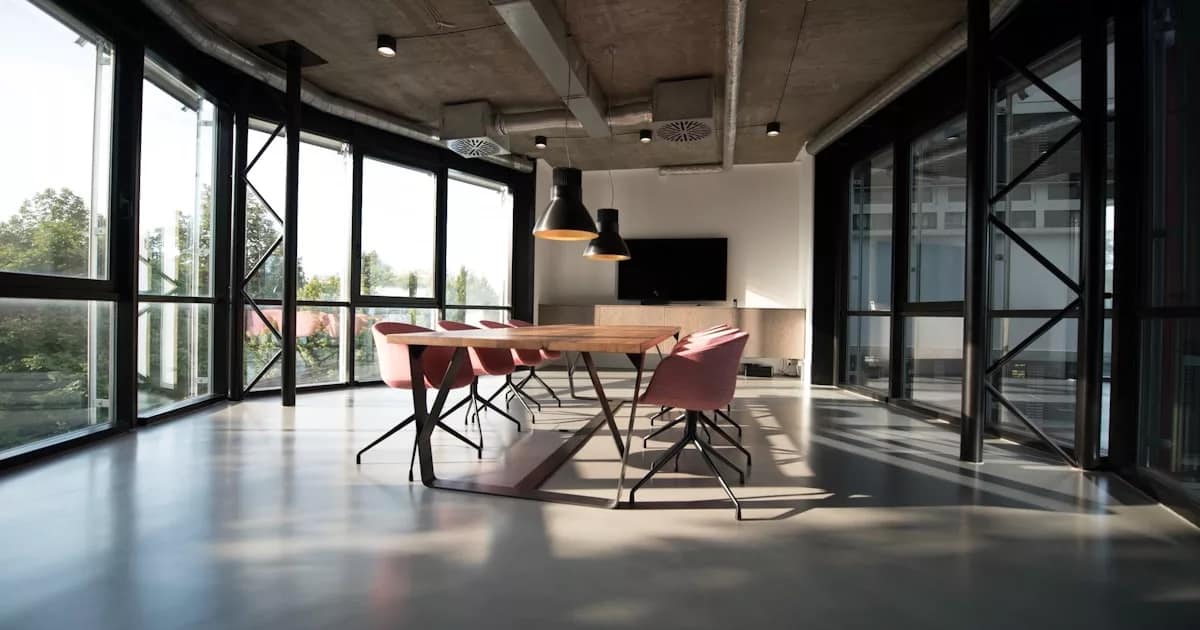 Empty office meeting room where rent back agreement terms get negotiated